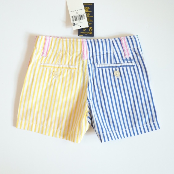 POLO Ralph Lauren Rainbow Striped Cotton Shorts / 4Y - Picture 2 of 6